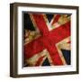 Grunge Uk Flag-Graphic Design Resources-Framed Art Print