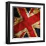 Grunge Uk Flag-Graphic Design Resources-Framed Art Print