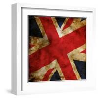 Grunge Uk Flag-Graphic Design Resources-Framed Art Print