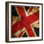 Grunge Uk Flag-Graphic Design Resources-Framed Art Print