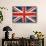 Grunge UK Flag-bonathos-Framed Stretched Canvas displayed on a wall