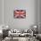 Grunge UK Flag-bonathos-Framed Stretched Canvas displayed on a wall