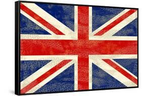 Grunge UK Flag-bonathos-Framed Stretched Canvas