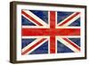 Grunge UK Flag-bonathos-Framed Art Print