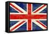 Grunge UK Flag-bonathos-Framed Stretched Canvas