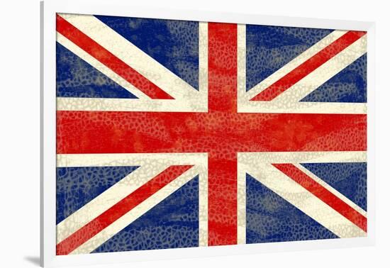 Grunge UK Flag-bonathos-Framed Art Print