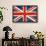 Grunge UK Flag-bonathos-Framed Art Print displayed on a wall