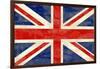 Grunge UK Flag-bonathos-Framed Art Print