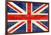 Grunge UK Flag-bonathos-Framed Art Print