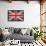 Grunge UK Flag-bonathos-Framed Art Print displayed on a wall