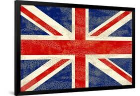 Grunge UK Flag-bonathos-Framed Art Print