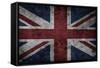 Grunge Uk National Flag-Spaxia-Framed Stretched Canvas