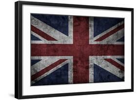 Grunge Uk National Flag-Spaxia-Framed Art Print