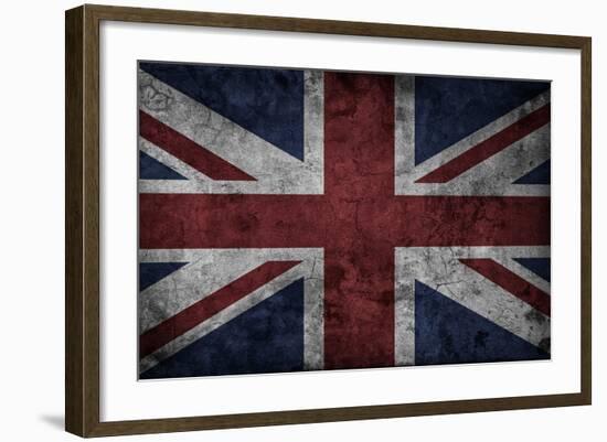 Grunge Uk National Flag-Spaxia-Framed Art Print