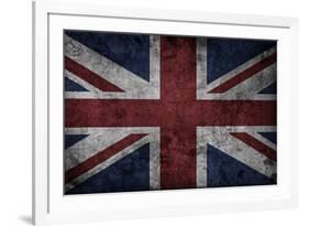 Grunge Uk National Flag-Spaxia-Framed Art Print