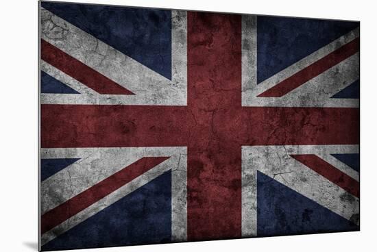 Grunge Uk National Flag-Spaxia-Mounted Art Print