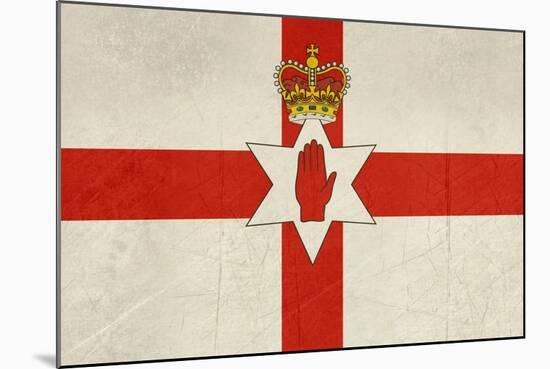 Grunge Ulster Flag Of Northern Ireland Illustration, Isolated On White Background-Speedfighter-Mounted Art Print