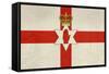 Grunge Ulster Flag Of Northern Ireland Illustration, Isolated On White Background-Speedfighter-Framed Stretched Canvas