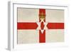 Grunge Ulster Flag Of Northern Ireland Illustration, Isolated On White Background-Speedfighter-Framed Art Print