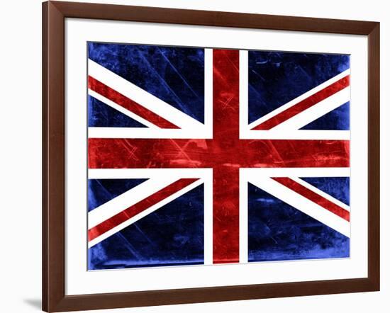 Grunge Union Jack Flag-prawny-Framed Art Print