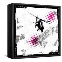 Grunge Vector Background Illustration-elanur us-Framed Stretched Canvas