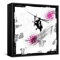 Grunge Vector Background Illustration-elanur us-Framed Stretched Canvas