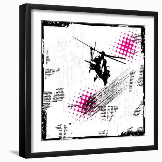 Grunge Vector Background Illustration-elanur us-Framed Art Print