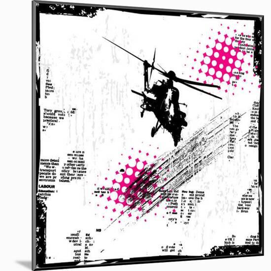 Grunge Vector Background Illustration-elanur us-Mounted Art Print
