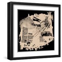 Grunge Vector Background-elanur us-Framed Art Print