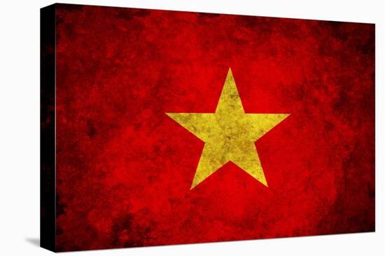 Grunge Vietnam Flag-darrenwhi-Stretched Canvas