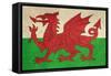 Grunge Welsh Dragon Flag Illustration, Isolated On White Background-Speedfighter-Framed Stretched Canvas