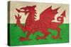 Grunge Welsh Dragon Flag Illustration, Isolated On White Background-Speedfighter-Stretched Canvas