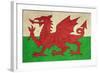 Grunge Welsh Dragon Flag Illustration, Isolated On White Background-Speedfighter-Framed Art Print