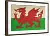 Grunge Welsh Dragon Flag Illustration, Isolated On White Background-Speedfighter-Framed Art Print