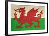 Grunge Welsh Dragon Flag Illustration, Isolated On White Background-Speedfighter-Framed Art Print