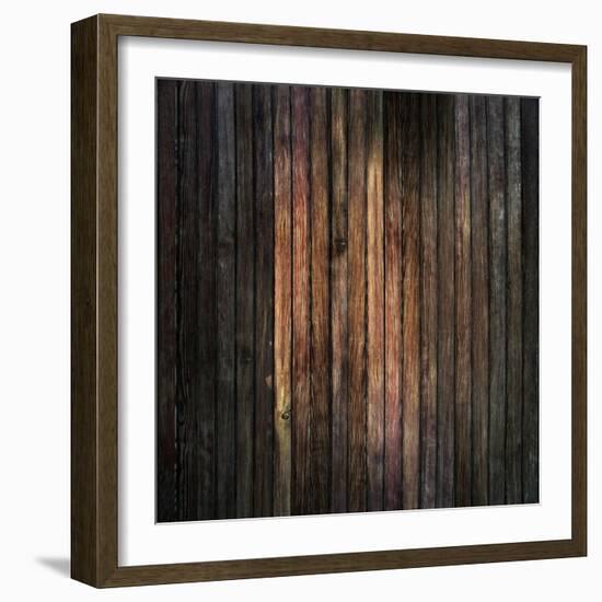 Grunge Wood Panels Used as Background-Zibedik-Framed Photographic Print