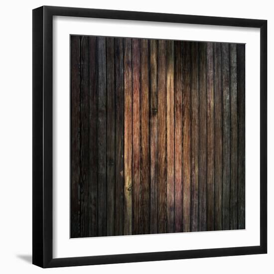 Grunge Wood Panels Used as Background-Zibedik-Framed Photographic Print