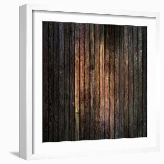 Grunge Wood Panels Used as Background-Zibedik-Framed Photographic Print