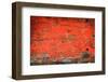 Grunge Wood Texture Background Old Panel Red-dedukh-Framed Photographic Print