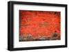 Grunge Wood Texture Background Old Panel Red-dedukh-Framed Photographic Print