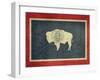 Grunge Wyoming State Flag Of America, Isolated On White Background-Speedfighter-Framed Art Print