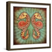 Grunge Zodiac - Gemini-krasstin-Framed Art Print