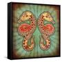 Grunge Zodiac - Gemini-krasstin-Framed Stretched Canvas