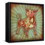 Grunge Zodiac - Taurus-krasstin-Framed Stretched Canvas