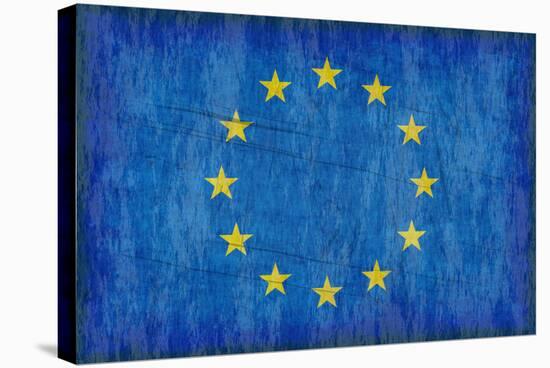Grungy European Flag-clearviewstock-Stretched Canvas