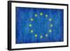 Grungy European Flag-clearviewstock-Framed Art Print