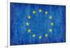 Grungy European Flag-clearviewstock-Framed Art Print