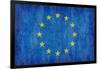 Grungy European Flag-clearviewstock-Framed Art Print
