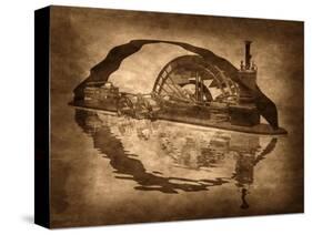 Grungy Steampunk Boat-paul fleet-Stretched Canvas