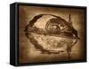 Grungy Steampunk Boat-paul fleet-Framed Stretched Canvas